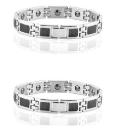 Bracciale In Titanio E Magnetite Queen Of Quality Health Per Amanti Con Diamante
