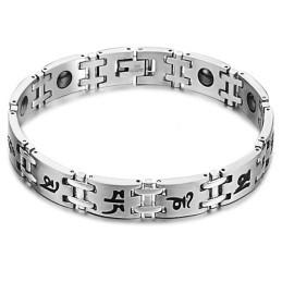 Bracciale In Titanio Di Qualità Stabile Per Uomo Con Magnete