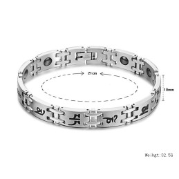 Bracciale In Titanio Di Qualità Stabile Per Uomo Con Magnete