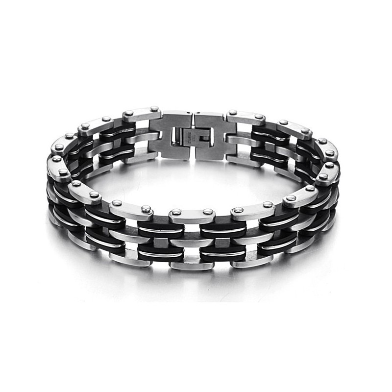 Bracciale In Silicone E Titanio Per Uomo, Qualità E Quantità Garantite Bracciale In Silicone E Titanio Per Uomo, Qualità E Quantità Garantite