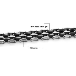 Bracciale In Silicone E Titanio Per Uomo, Qualità E Quantità Garantite