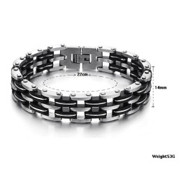 Bracciale In Silicone E Titanio Per Uomo, Qualità E Quantità Garantite