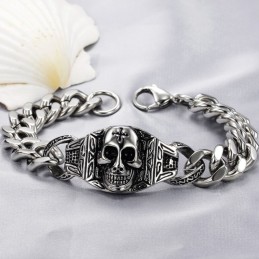 Bracciale In Titanio Con Teschio Di Qualità Superiore