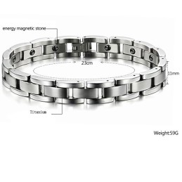 Ampia Varietà Di Braccialetti In Titanio Con Magnete Per La Salute Maschile