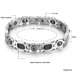 Bracciale In Titanio Con Magnete Per La Salute Maschile Di Qualità Stabile