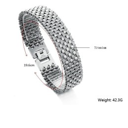 Bracciale In Titanio Conciso Da Uomo Di Alta Qualità