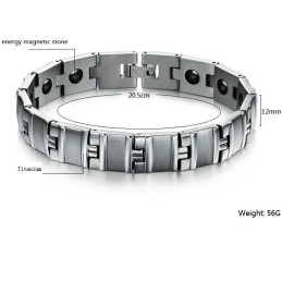Bracciale Antifatica In Titanio Con Magnete Da Uomo Di Ottima Qualità