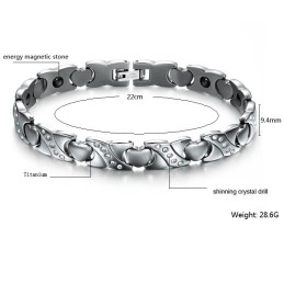 Bracciale In Titanio Sweetheart Con Diamante, Qualità E Quantità Garantite