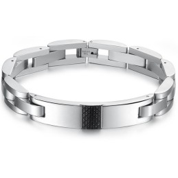 Bracciale In Fibra Di Carbonio E Titanio Nero Da Uomo Di Qualità Queen Of The