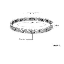 Bracciale In Titanio Con Magnete Per La Salute Femminile, Facile Da Usare