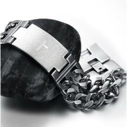 Bracciale In Titanio Con Croce Maschile Facile Da Usare