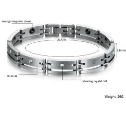 Bracciale In Titanio Di Alta Qualità Per Uomo Con Magnete
