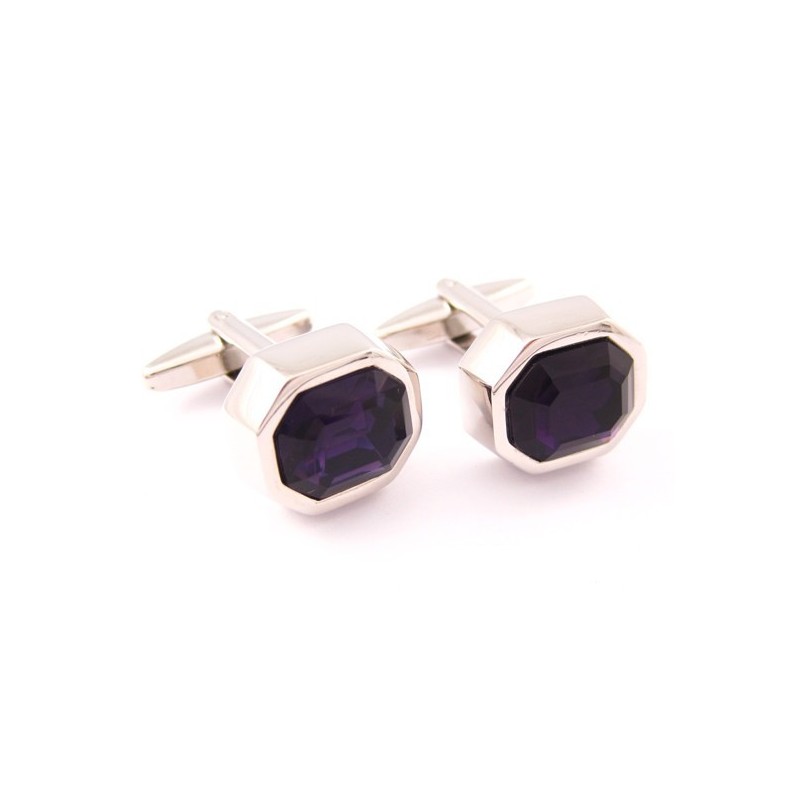 Gemelli In Titanio Alla Moda Con Misterioso Opale Viola Gemelli In Titanio Alla Moda Con Misterioso Opale Viola