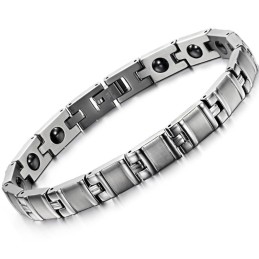Bracciale In Titanio Con Magnete Per La Salute Completo Nelle Specifiche