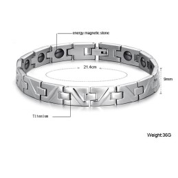 Bracciale Antifatica In Titanio Con Magnete, Facile Da Usare