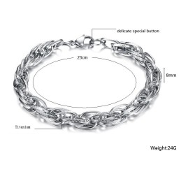 Bracciale In Titanio Maschile Completo Nelle Specifiche