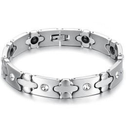 Bracciale In Titanio Per La Salute Di Qualità Superiore Con Diamante