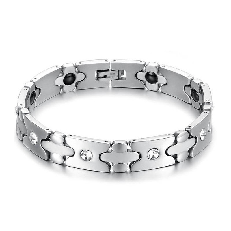 Bracciale In Titanio Per La Salute Di Qualità Superiore Con Diamante Bracciale In Titanio Per La Salute Di Qualità Superiore Con Diamante
