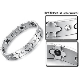 Bracciale In Titanio Per La Salute Di Qualità Superiore Con Diamante