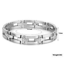 Bracciale In Titanio Con Croce Maschile Di Alta Qualità