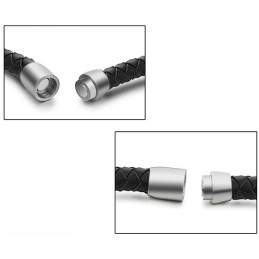 Bracciale In Pelle Di Titanio Di Forma Rotonda Da Uomo, Di Qualità Affidabile