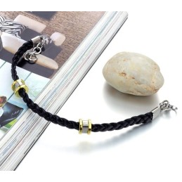 Bracciale In Pelle Di Titanio Conciso Di Alta Qualità