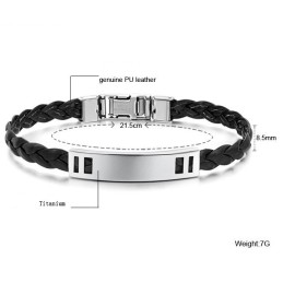 Bracciale In Pelle Di Titanio Da Donna Facile Da Usare