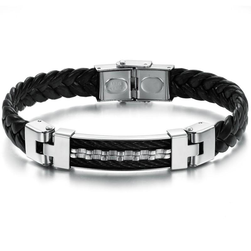 Bracciale In Pelle Di Titanio Classico Di Qualità Affidabile Bracciale In Pelle Di Titanio Classico Di Qualità Affidabile