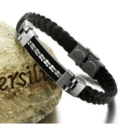 Bracciale In Pelle Di Titanio Classico Di Qualità Affidabile