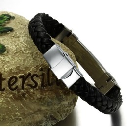 Bracciale In Pelle Di Titanio Classico Di Qualità Affidabile