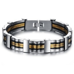 Bracciale In Silicone E Titanio Per Uomo Di Qualità Affidabile