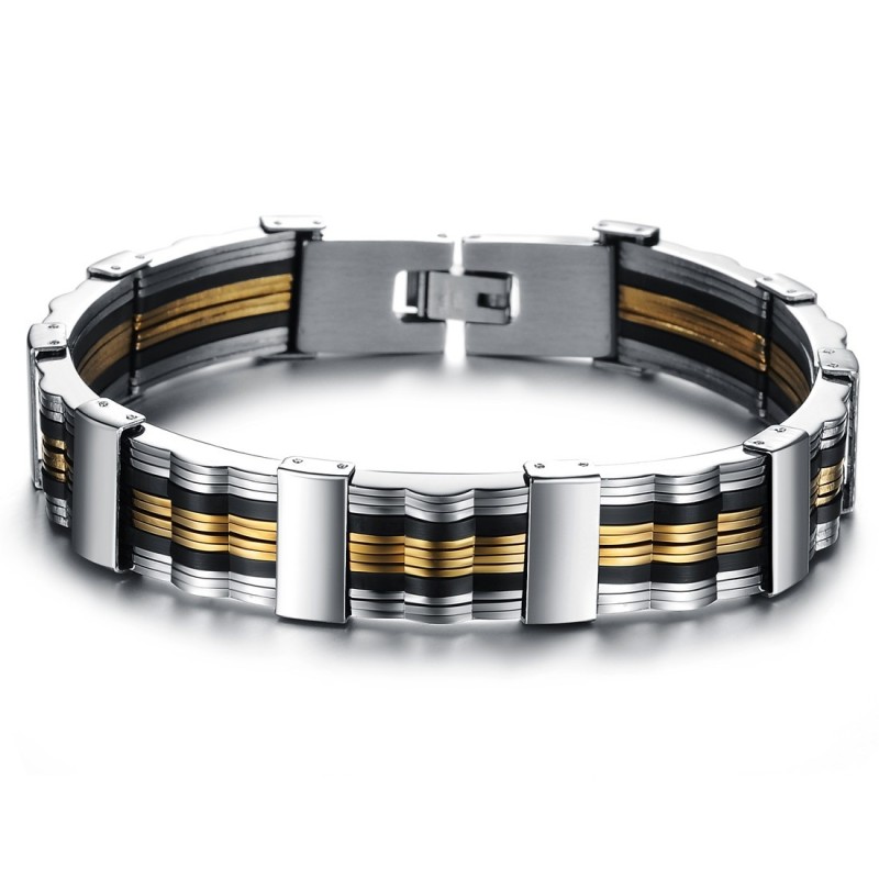 Bracciale In Silicone E Titanio Per Uomo Di Qualità Affidabile Bracciale In Silicone E Titanio Per Uomo Di Qualità Affidabile