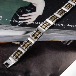 Bracciale In Silicone E Titanio Per Uomo Di Qualità Affidabile