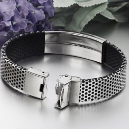 Bracciale In Pelle Di Titanio Con Croce Maschile, Qualità E Quantità Garantite