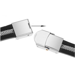 Bracciale In Silicone E Titanio Maschile Di Qualità Superiore