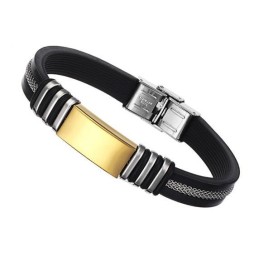 Bracciale In Silicone E Titanio Maschile Di Qualità Superiore