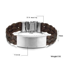 Il Bracciale In Titanio Marrone Di Qualità Queen Of Quality