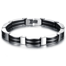 Bracciale In Silicone E Titanio Conciso Per Uomo, Reputazione Affidabile