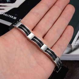 Bracciale In Silicone E Titanio Conciso Per Uomo, Reputazione Affidabile