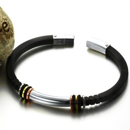 Bracciale In Silicone E Titanio Venduto Bene In Tutto Il Mondo