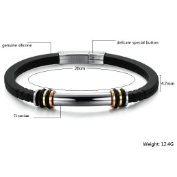 Bracciale In Silicone E Titanio Venduto Bene In Tutto Il Mondo