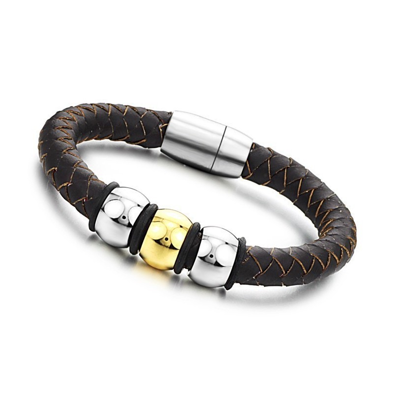 Per Godere Di Un'Alta Reputazione In Patria E All'Estero Bracciale In Pelle Di Titanio Marrone Per Godere Di Un'Alta Reputazione In Patria E All'Estero Bracciale In Pelle Di Titanio Marrone