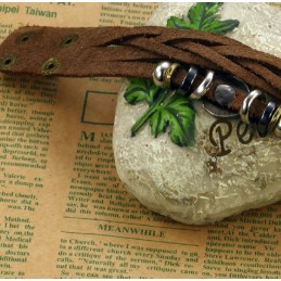 Bracciale In Pelle Di Titanio Retrò Da Uomo, Venduto Bene In Tutto Il Mondo