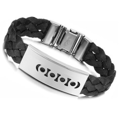 Bracciale In Titanio Nero Di Qualità Superiore