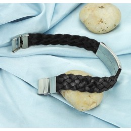 Bracciale In Titanio Nero Di Qualità Superiore