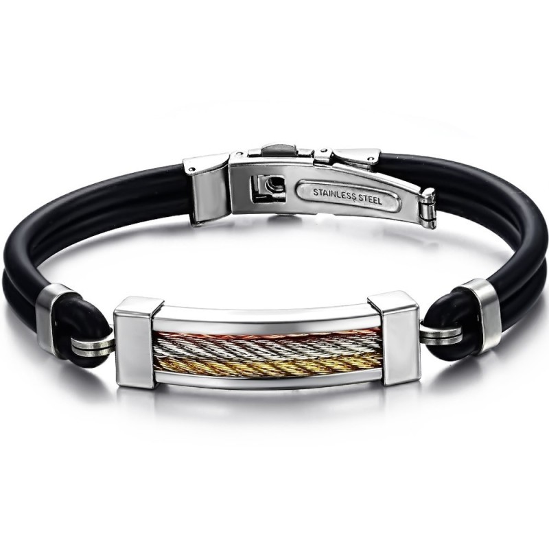 Bracciale In Silicone E Titanio Facile Da Usare Bracciale In Silicone E Titanio Facile Da Usare