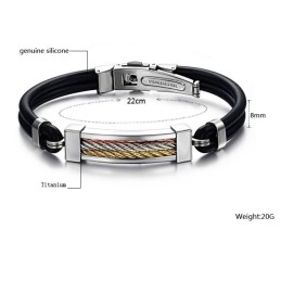 Bracciale In Silicone E Titanio Facile Da Usare