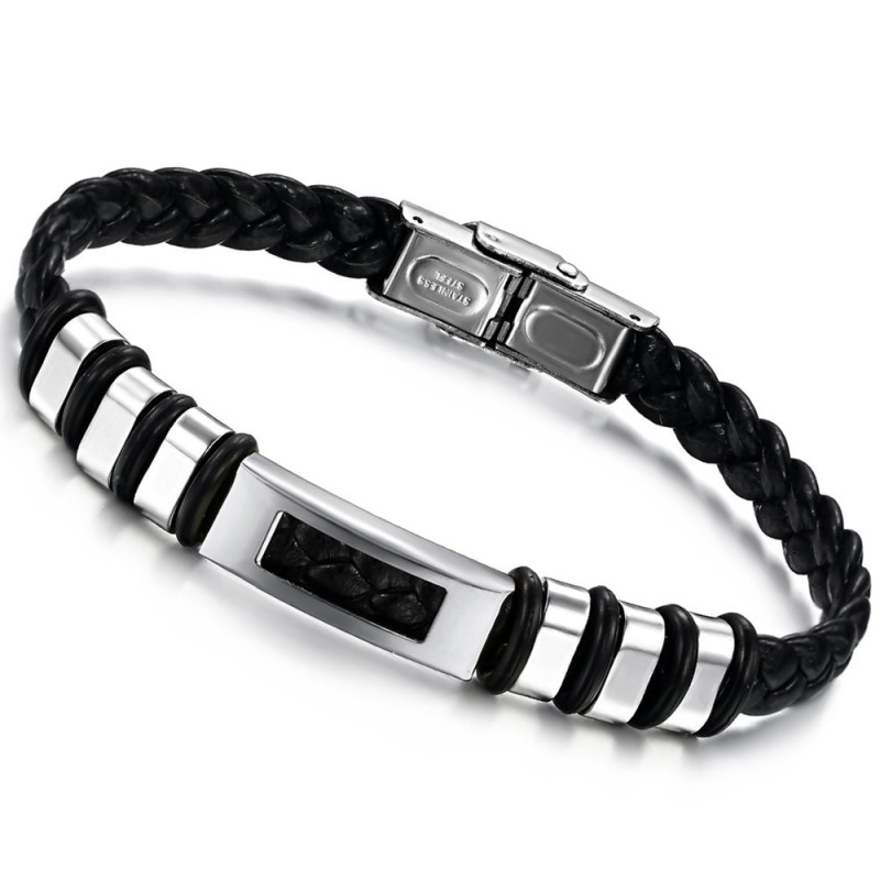 Bracciale In Pelle Di Titanio Da Uomo Facile Da Usare Bracciale In Pelle Di Titanio Da Uomo Facile Da Usare