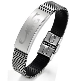 Bracciale In Pelle Di Titanio Scorpion Di Fama Mondiale