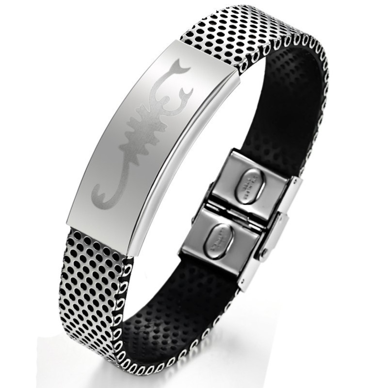 Bracciale In Pelle Di Titanio Scorpion Di Fama Mondiale Bracciale In Pelle Di Titanio Scorpion Di Fama Mondiale